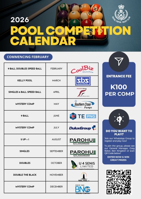 2026 Pool Competition Calendar