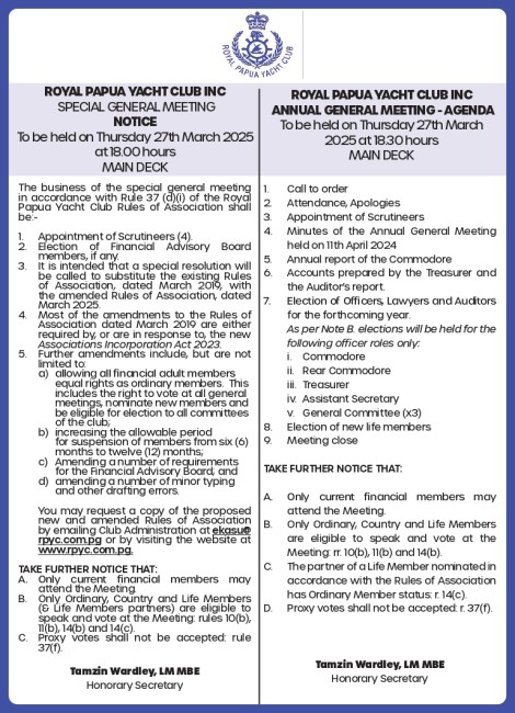 SGM & AGM 2025