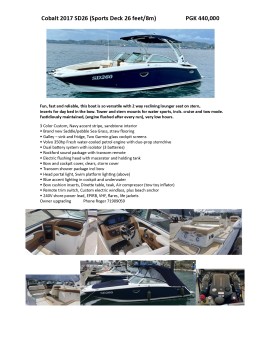 Boat for Sale - Cobalt 2017 SD26 